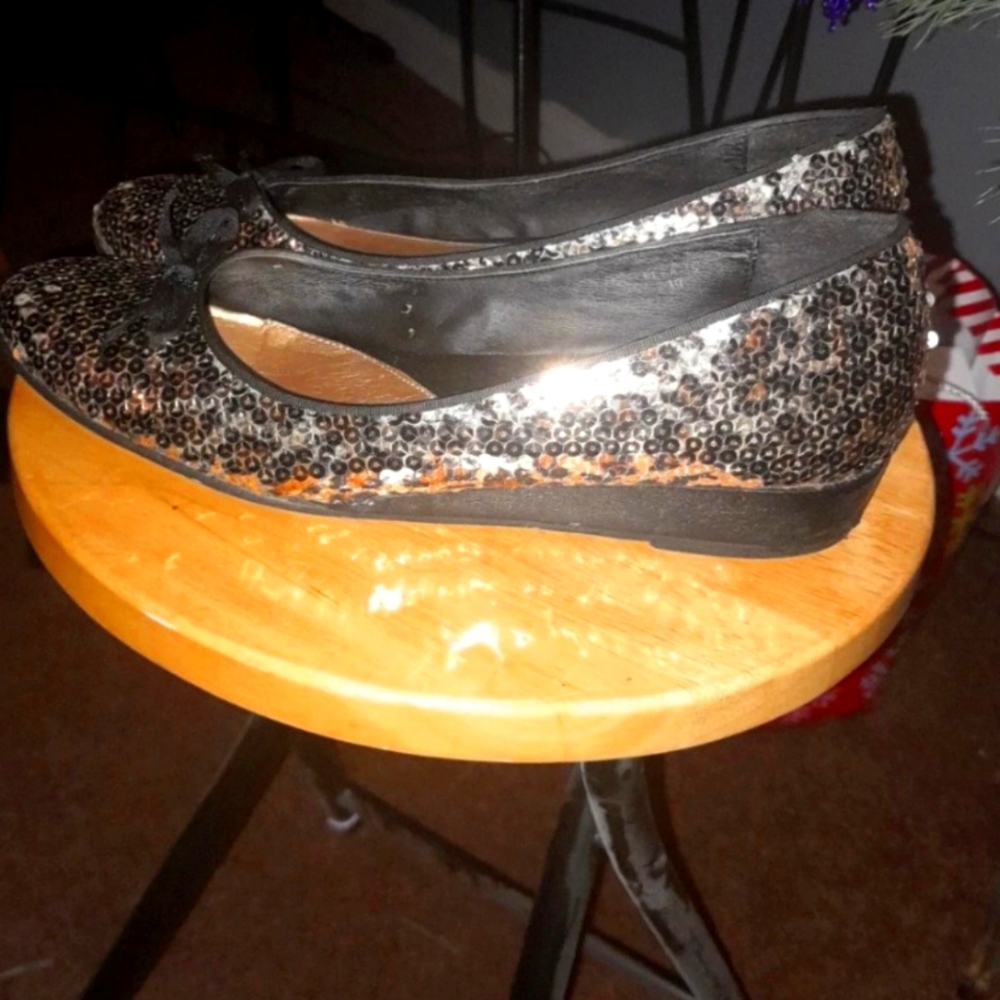 Pre-Loved Sequence Leopard Print Shoes - image 1